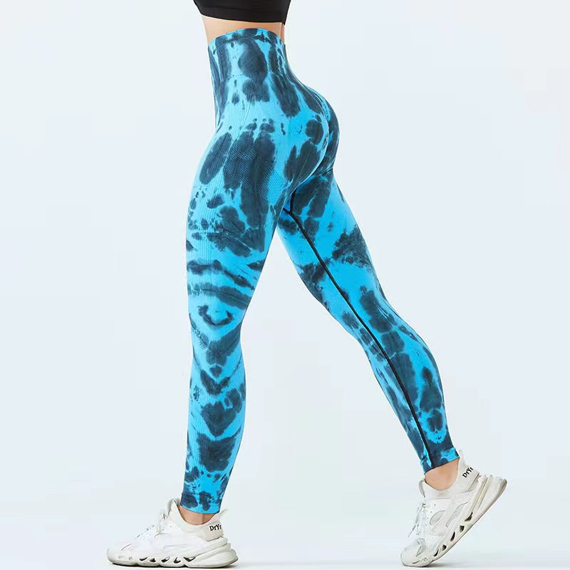 Women's Seamless Tie-dye Print Yoga Pants apparel & accessories