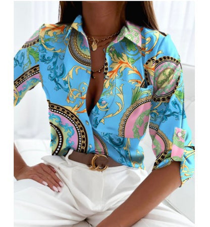 Women's Long Sleeved Shirt Shirt Print apparel & accessories