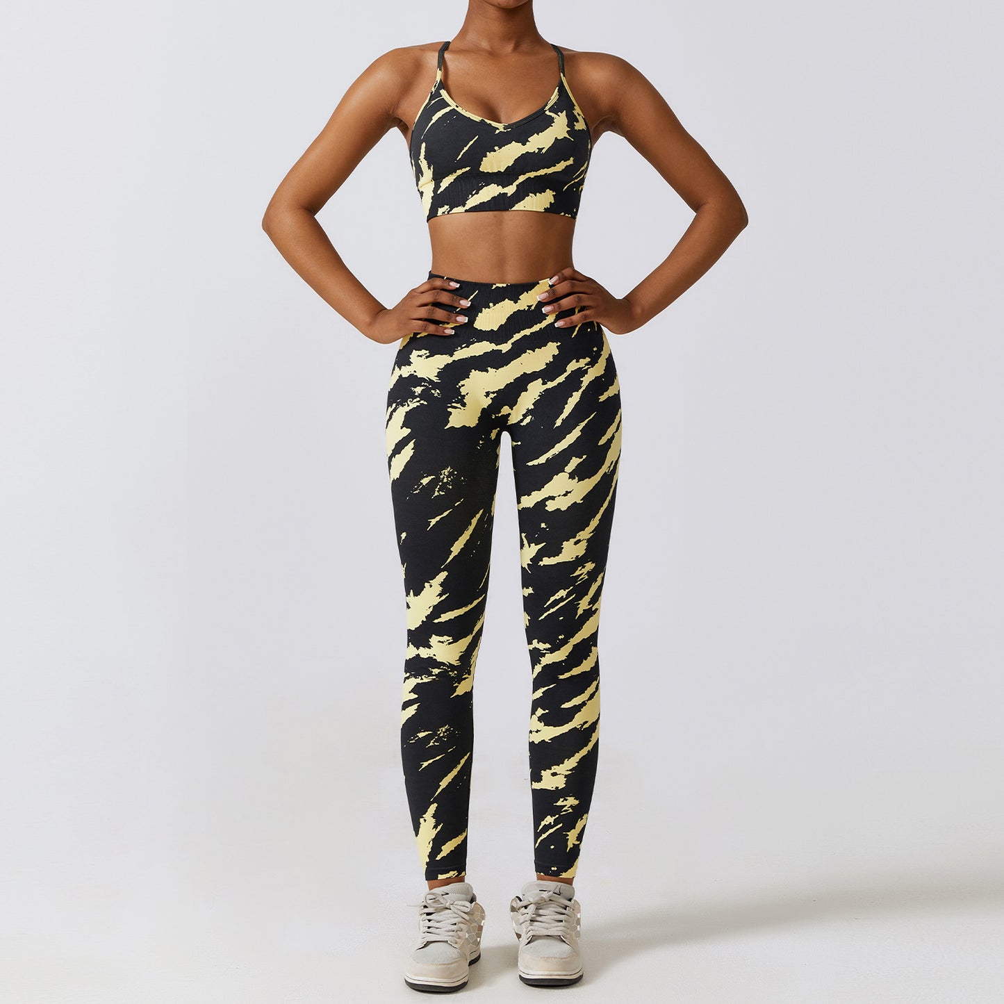 Camouflage Printing Seamless Yoga Suit Quick-drying fitness & sports