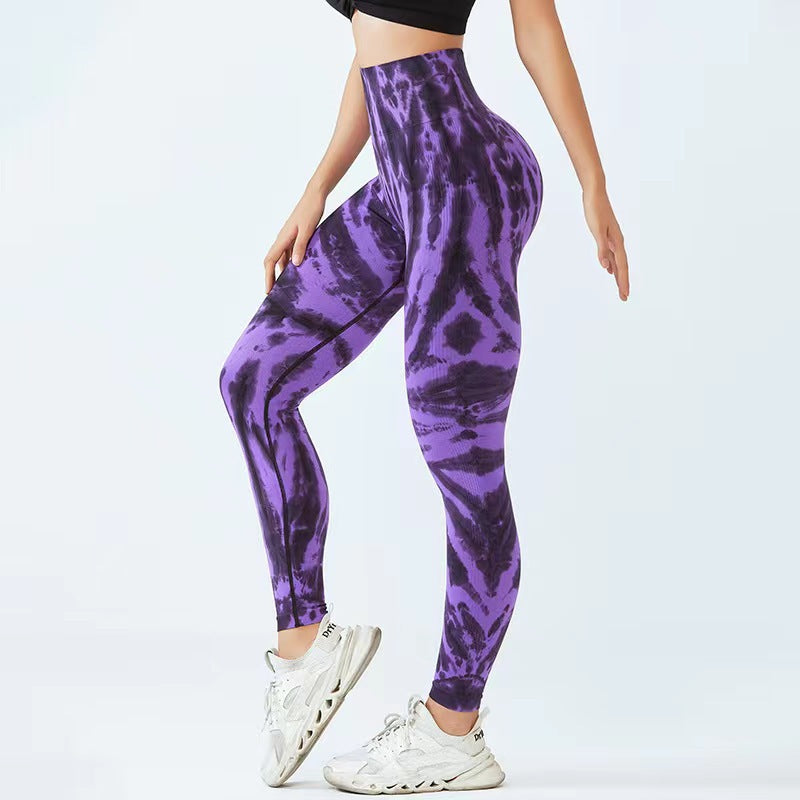 Women's Seamless Tie-dye Print Yoga Pants apparel & accessories