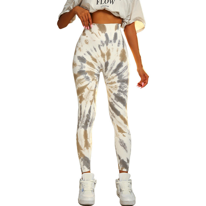 Women's Seamless Tie-dye Print Yoga Pants apparel & accessories