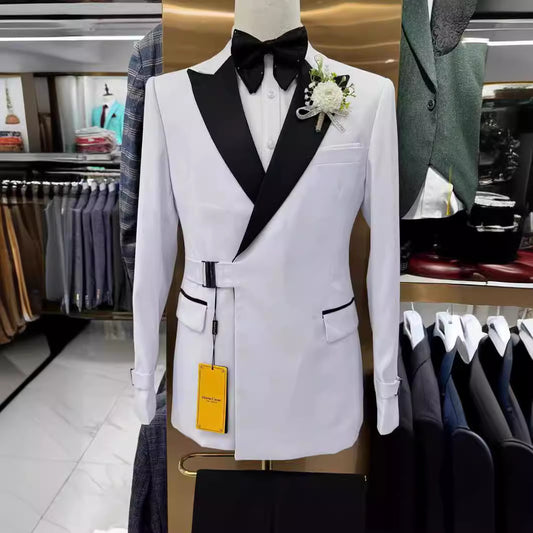 Handsome Man Series Wedding Casual Host Suit 2-piece Set apparel & accessories