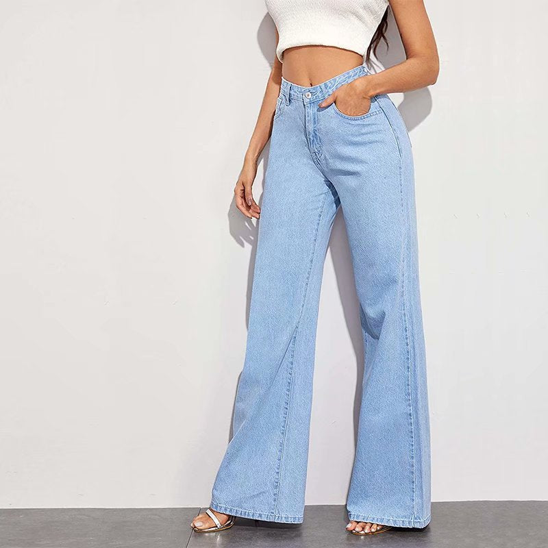 Women's High Waist Wide Leg Jeans Summer apparel & accessories