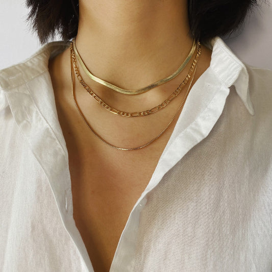 Punk Geometric Snake Bones Chain Multi-layer Necklace Jewelry