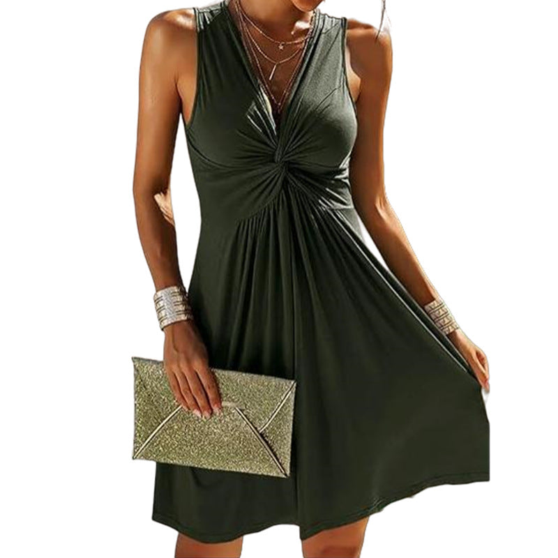 Women's Fashion Multi-color Sleeveless Beach Dress apparels & accessories