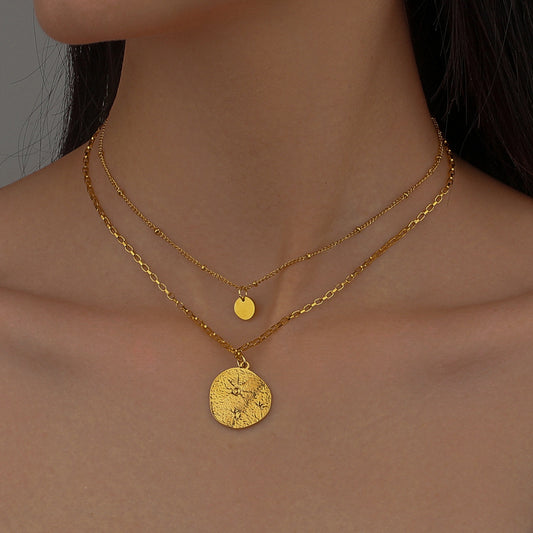 Fashionable And Elegant Stainless Steel Gold Necklace Jewelry