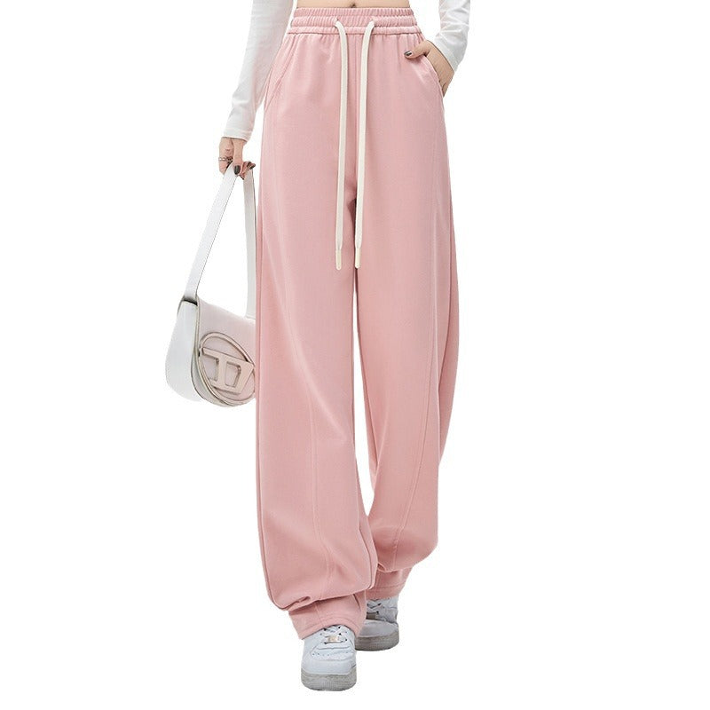 High Waist Loose Drooping Cotton Casual Slimming And Straight Pants apparels & accessories