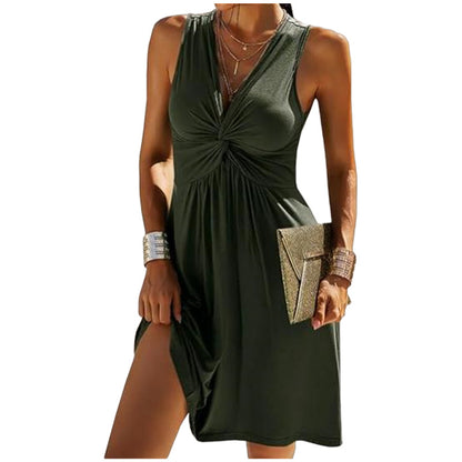 Women's Fashion Multi-color Sleeveless Beach Dress apparels & accessories