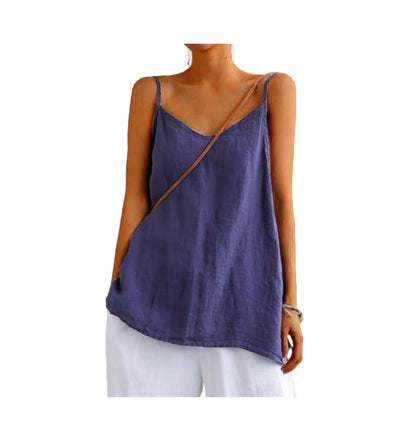 Cotton Linen Sleeveless Vest Women's Summer apparel & accessories