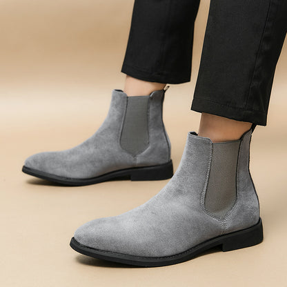 Plus Size High-top British Pointed Chelsea Boots Shoes & Bags