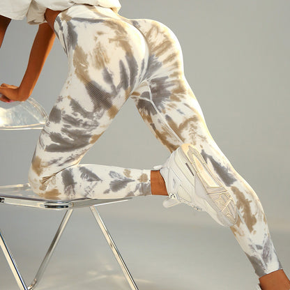 Women's Seamless Tie-dye Print Yoga Pants apparel & accessories