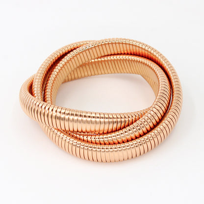 Three-layer Elastic Bracelet Stainless Steel Gold-plated Bracelet Jewelry