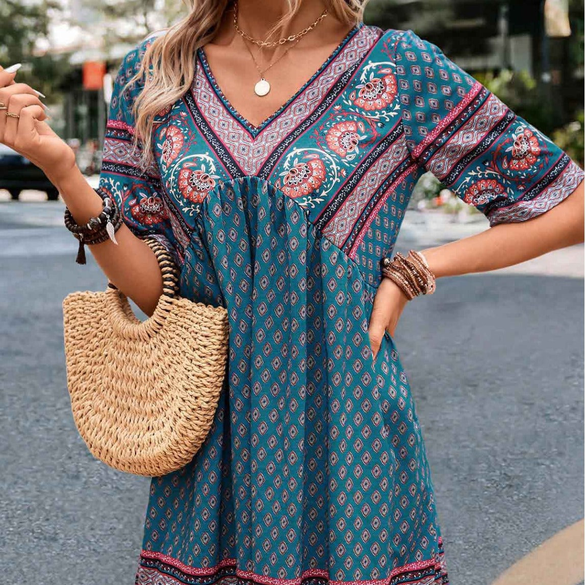 Women's Temperament Leisure Holiday Ethnic Style Dress apparel & accessories