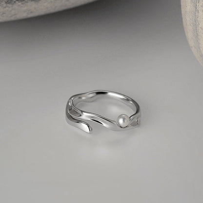 Simple Sterling Silver Irregular Ring Jewelry