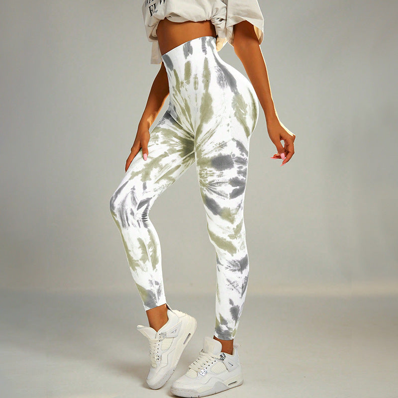 Women's Seamless Tie-dye Print Yoga Pants apparel & accessories