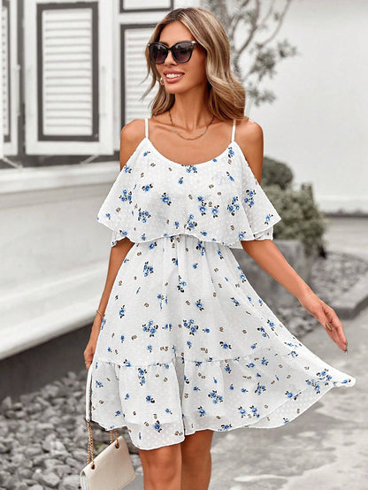 French Romantic Off-shoulder Waist Dress apparel & accessories