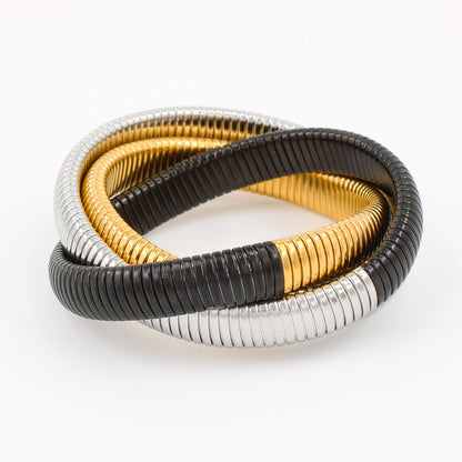 Three-layer Stainless Steel Gold-plated Bracelet Jewelry