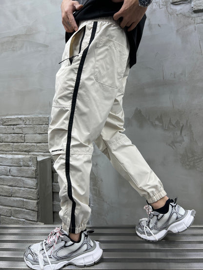 Color Matching Structural Design Sports Casual Pants apparel & accessories