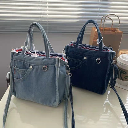 Sophisticated Mini Denim Bag Versatile Portable apparel & accessories