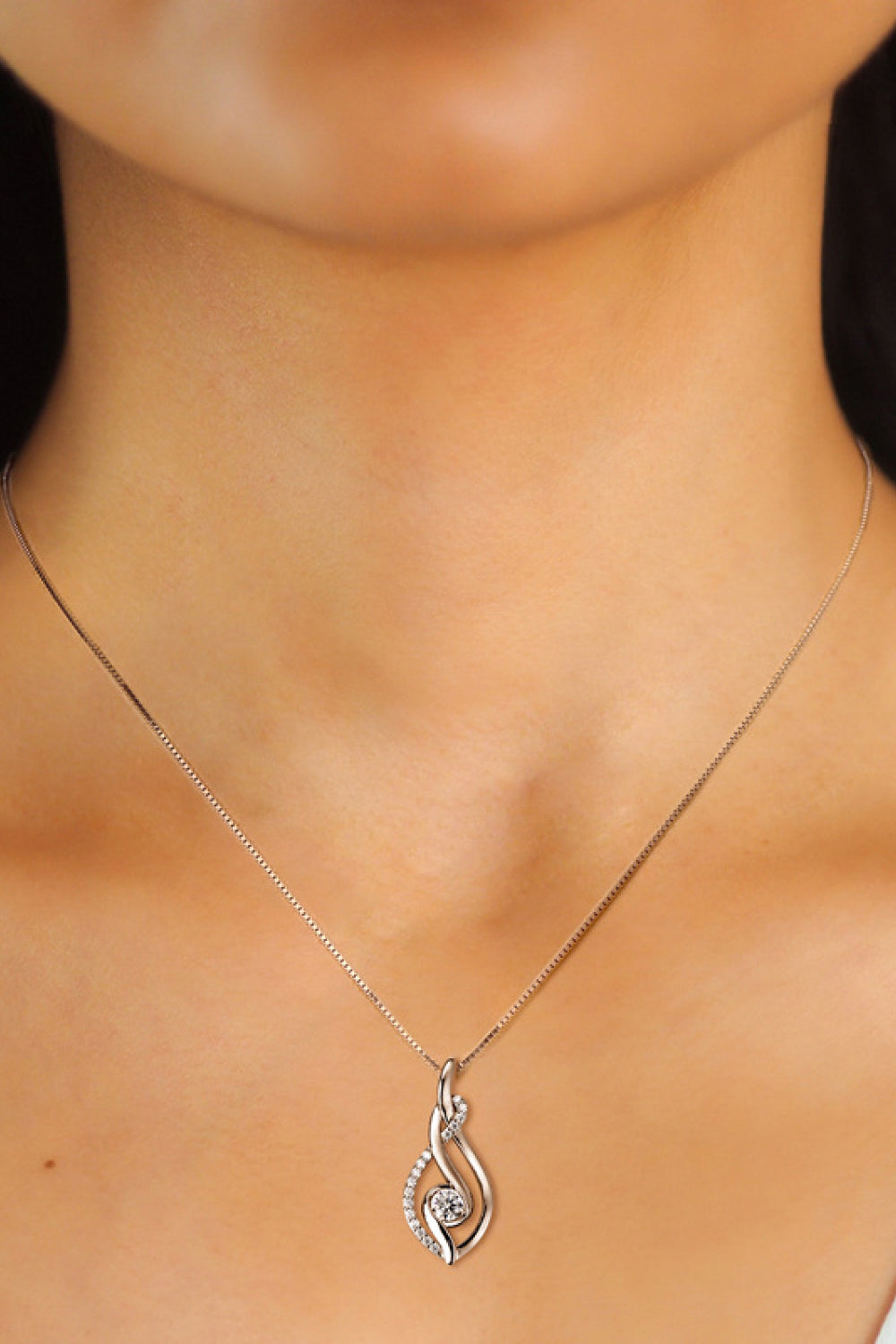 Moissanite 925 Sterling Silver Necklace apparel & accessories