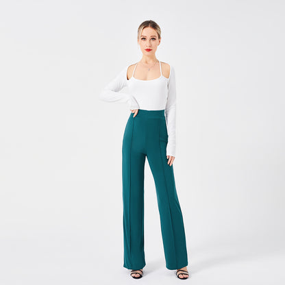 Solid Color Casual Pants Slim, High-waisted Bell Bottoms apparels & accessories