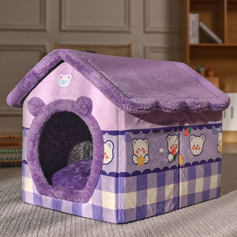 All Season Universal Removable And Washable Warm Pet Bed 0