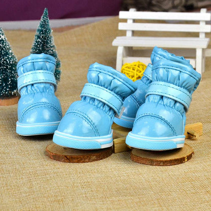 PU Warm Pet Dog Shoes In Winter pet cloths