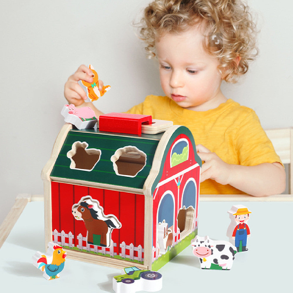 Wooden Farm Matching Early Education Toys 0