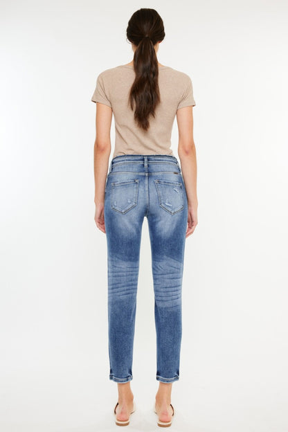 Kancan High Rise Distressed Mom Jeans Bottom wear