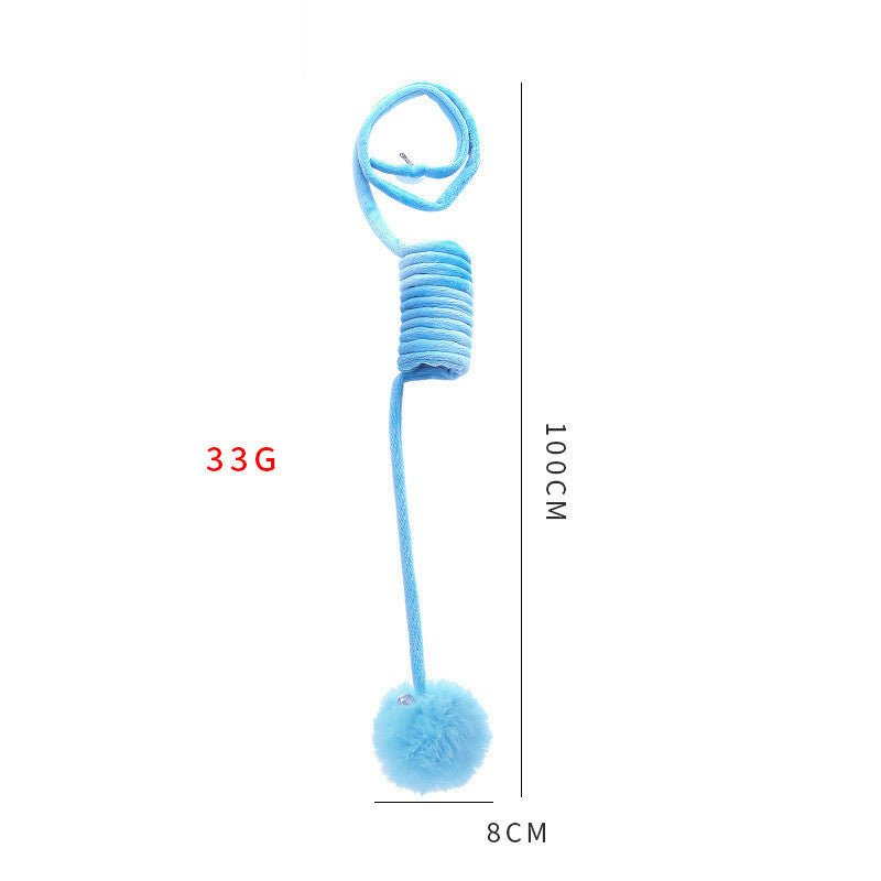 Cat Toy Self-Hi Sucker Spring Rabbit Hair Ball Interactive Play Pet Supplies Interactive Toys Pet toys