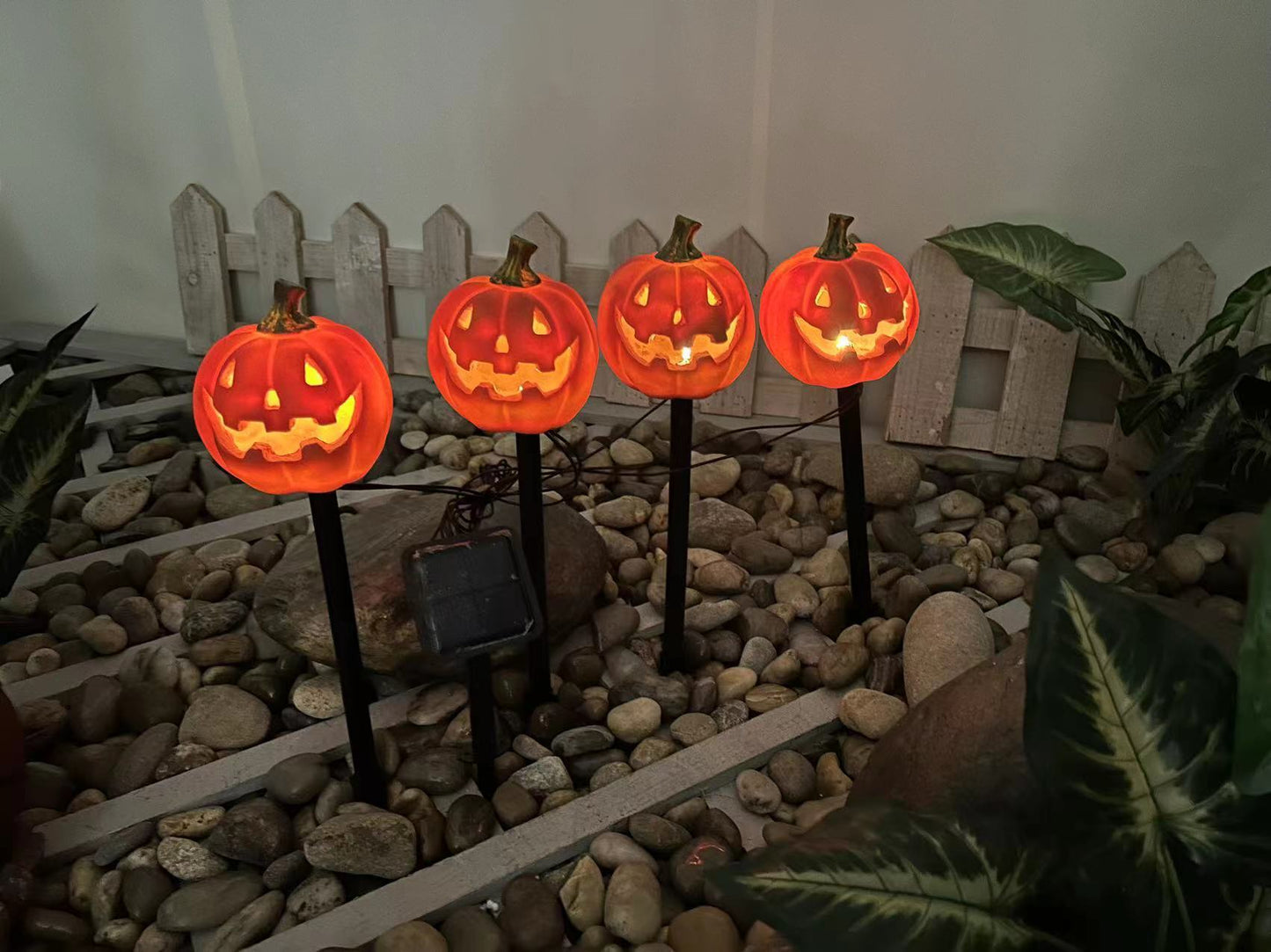 Solar Outdoor Courtyard Pumpkin Lamp halloween