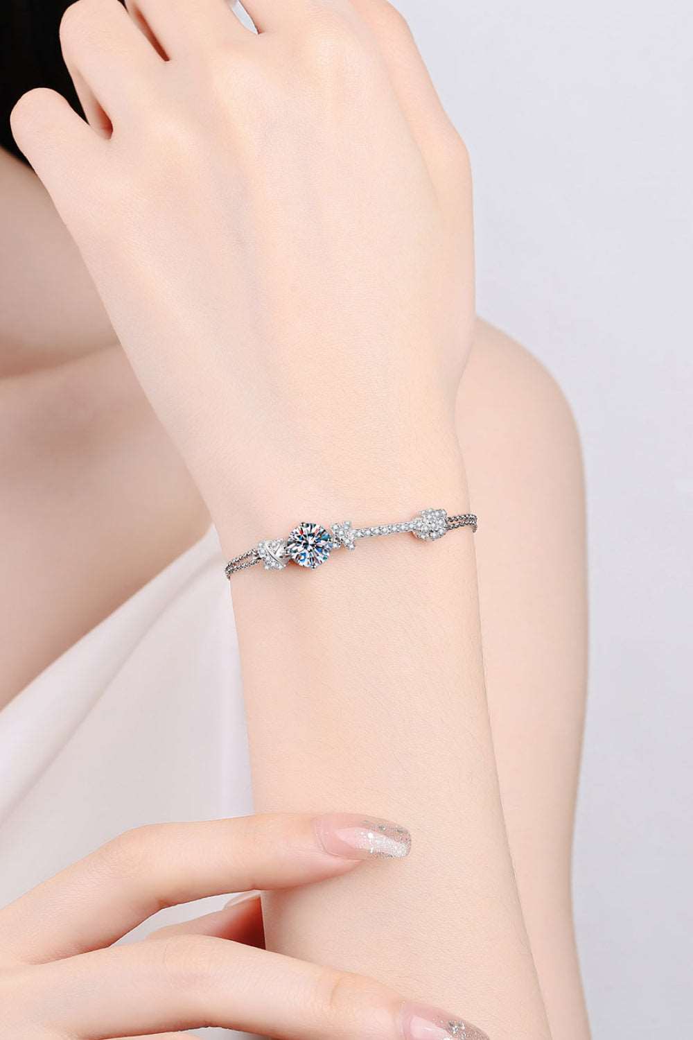 2 Carat Moissanite 925 Sterling Silver Bracelet apparel & accessories