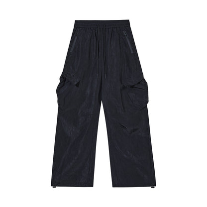 Vintage Crumpled Texture Loose Casual Paratrooper Pants Trousers apparel & accessories