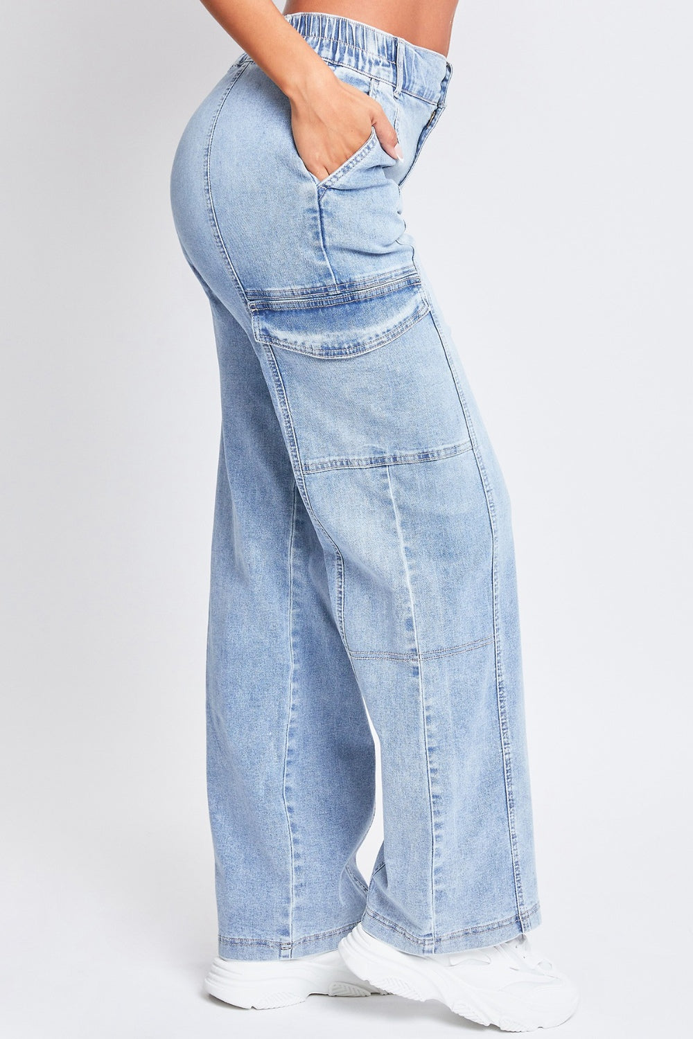 YMI Jeanswear High-Rise Straight Cargo Jeans Bottom wear