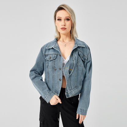 Women's Denim Long Sleeve Jacket apparels & accessories