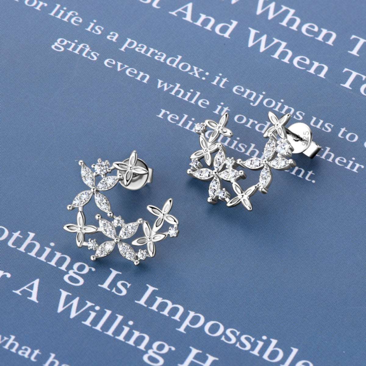 925 Sterling Silver Moissanite Lucky Clover Earrings apparel & accessories