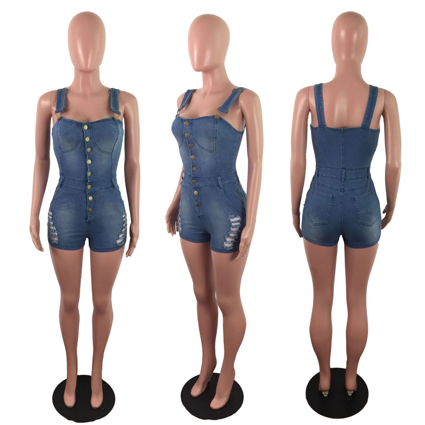 Women's Denim Slimming Jumpsuit apparel & accessories