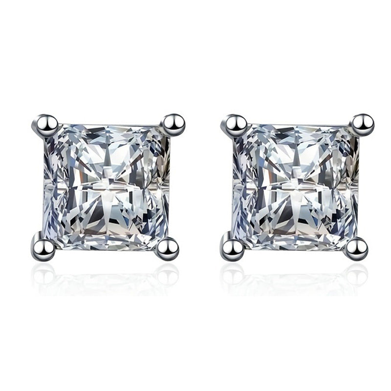 925 Sterling Silver Earrings Special-interest Design Commuting Moissanite Jewelry