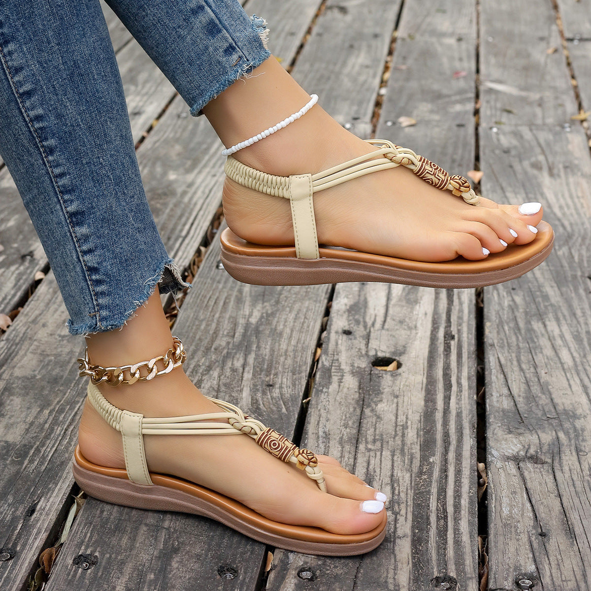 Women's Flat Sandals Summer Thong Roman Shoes Shoes & Bags