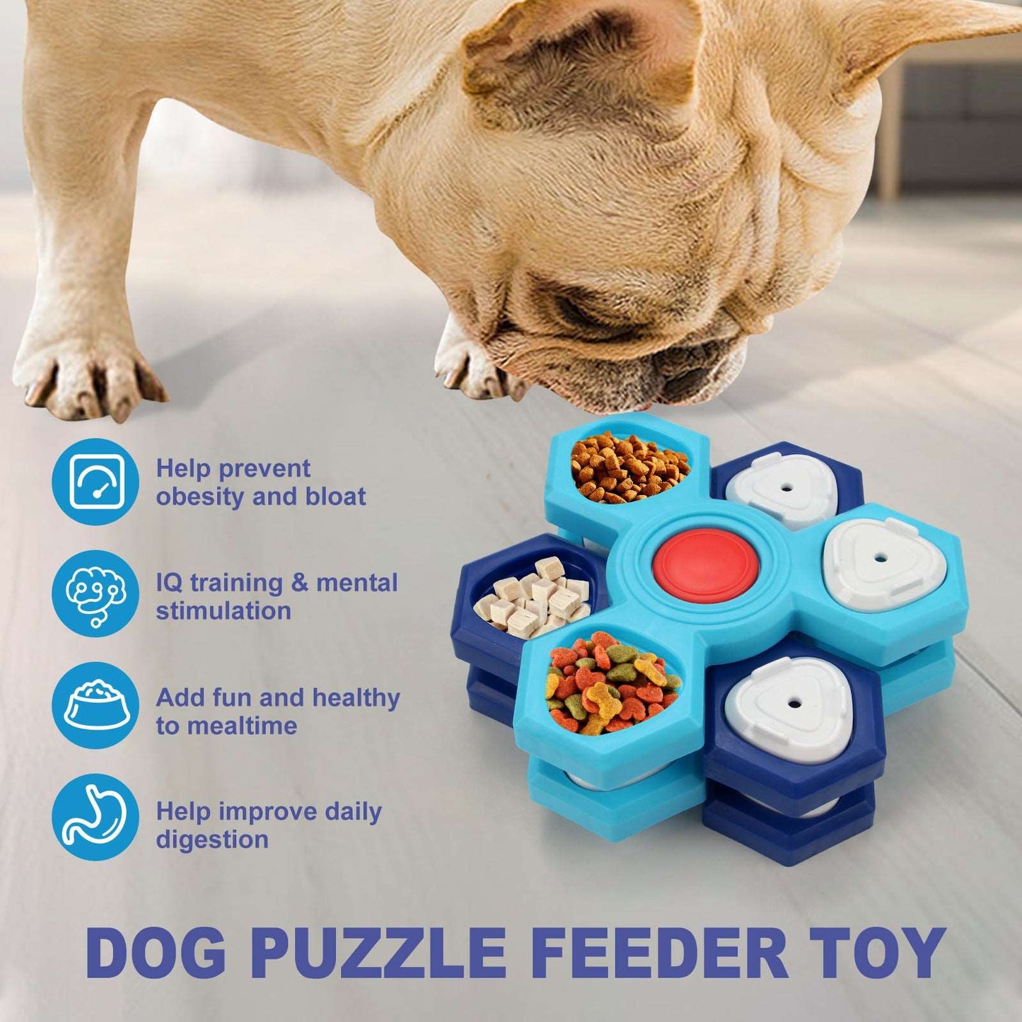 4 Layers Slow Feeder Puzzle Dog Bowls Assemble Slow Eating Bowl For Dogs Non-slip Interactive Dog Puzzle Game Slow Bowl Pet Products Dog Toys
