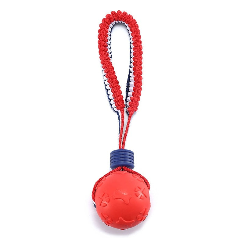 Interactive Dog Toy Ball Interactive Teether With Rope Dog Ball Pet Supplies Chewing Ball Training For Living Room Lake Beach Pets Products Dog Toys