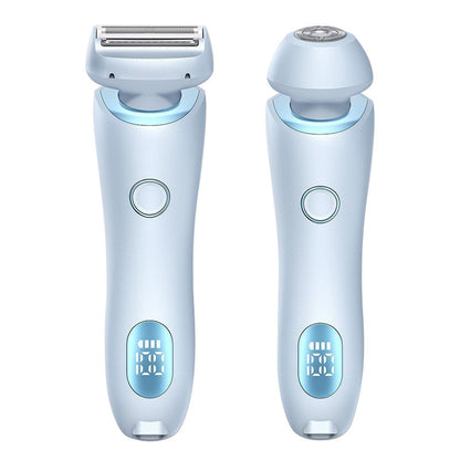 2 In 1 Hair Removal Epilator USB Rechargeable Trimmer Women Body Razor HOME