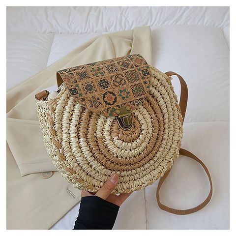 Shoulder Straw-weaved Crossbody Beach Casual Ethnic Style Mini And Simple Handmade Beach Bag apparel & accessories