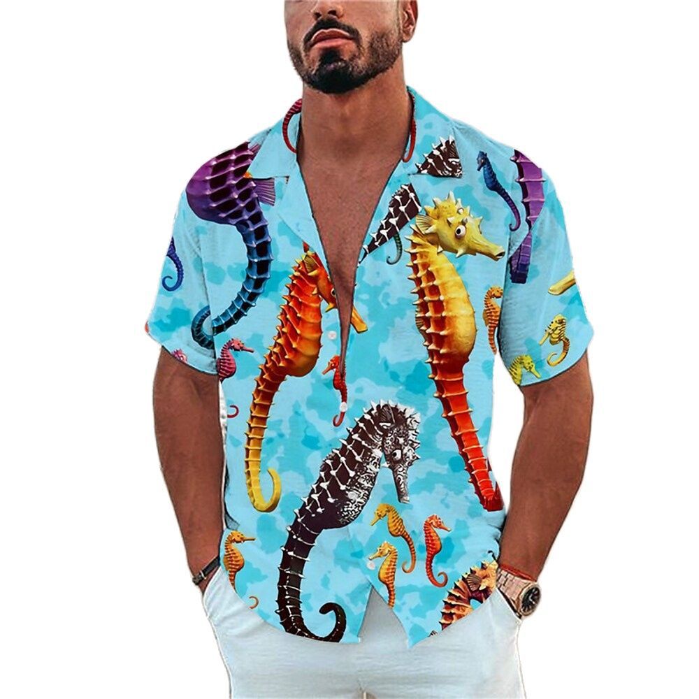 Men's Shirt Marine Organism Print apparel & accessories