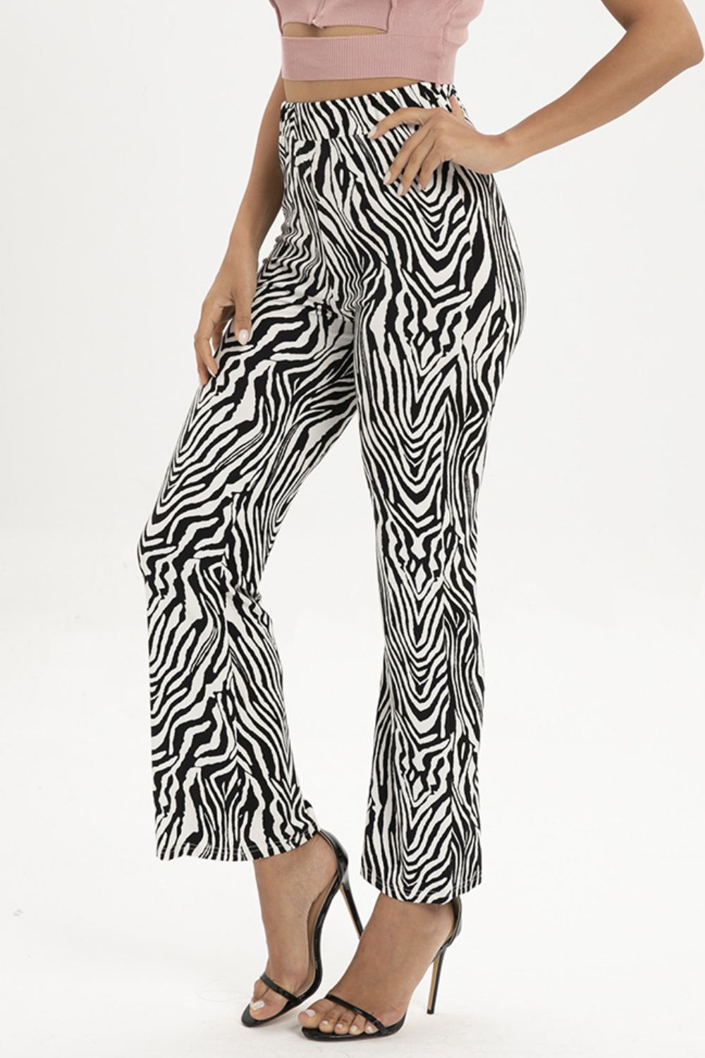 Zebra Print Straight Leg Pants apparel & accessories