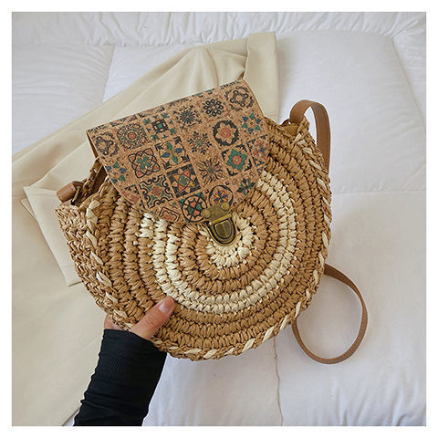 Shoulder Straw-weaved Crossbody Beach Casual Ethnic Style Mini And Simple Handmade Beach Bag apparel & accessories