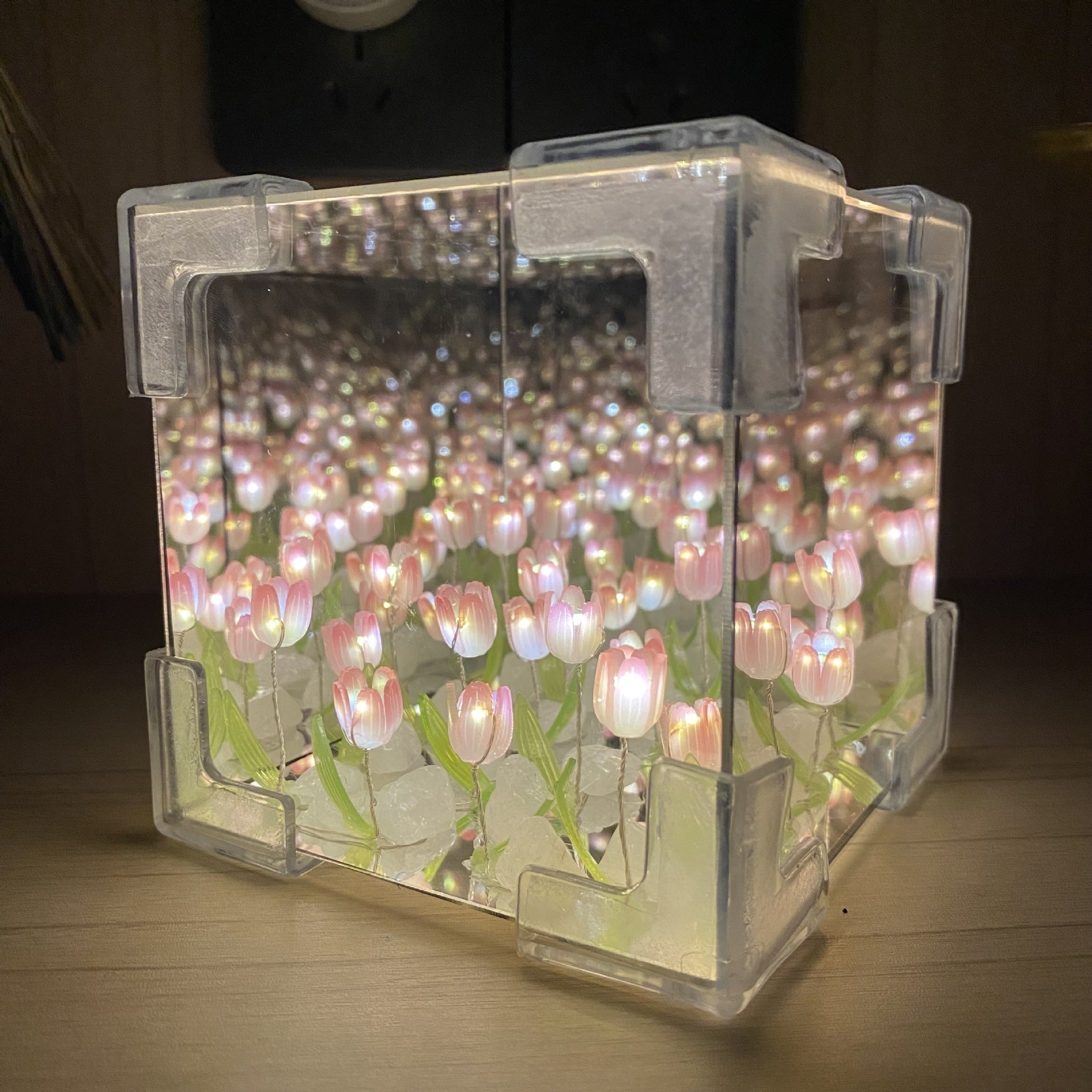 Handmade DIY Tulip Flower Small Night Light Romantic Gift For Girlfriend HOME