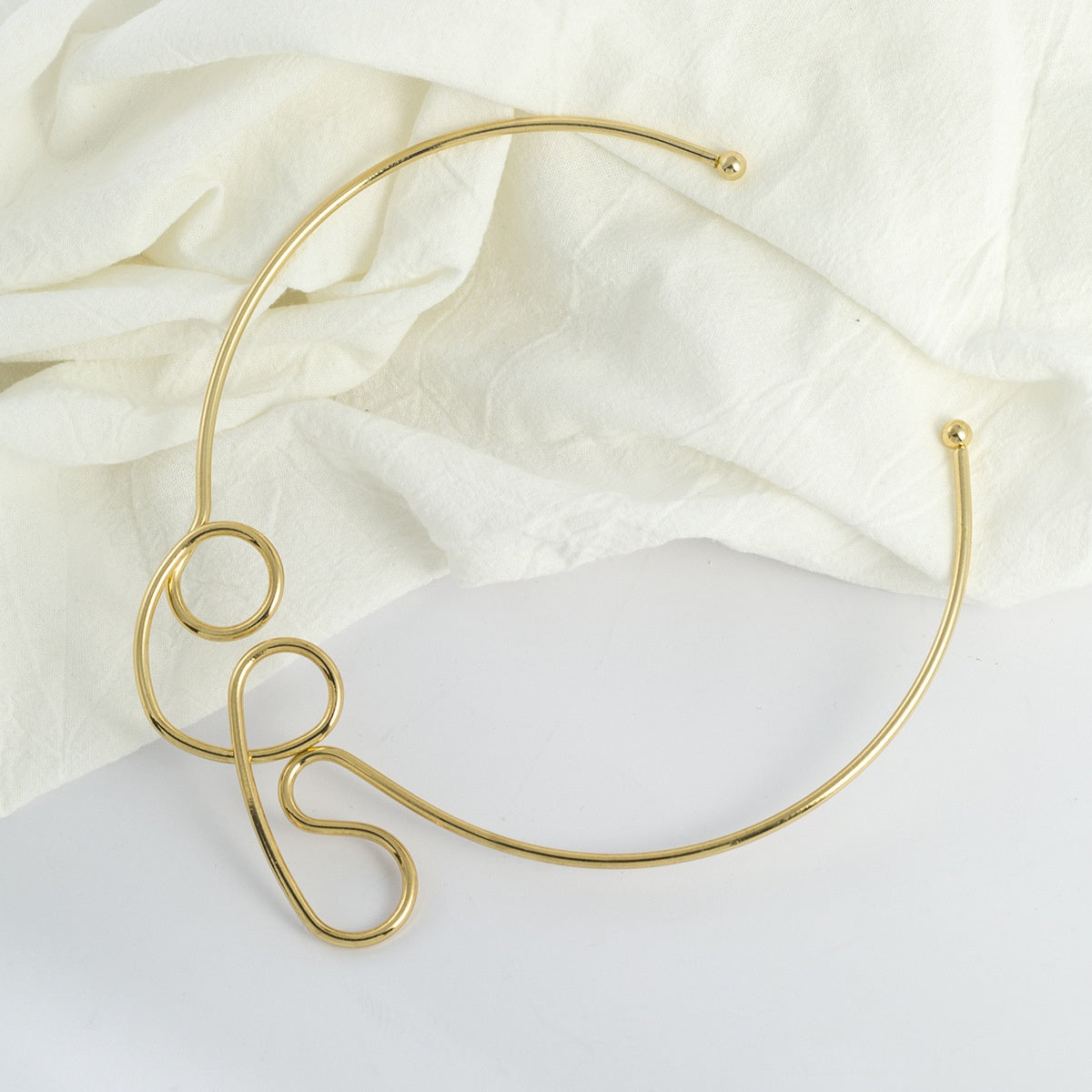 Simple Neck Ornament Hollow Line Cross Collar Jewelry
