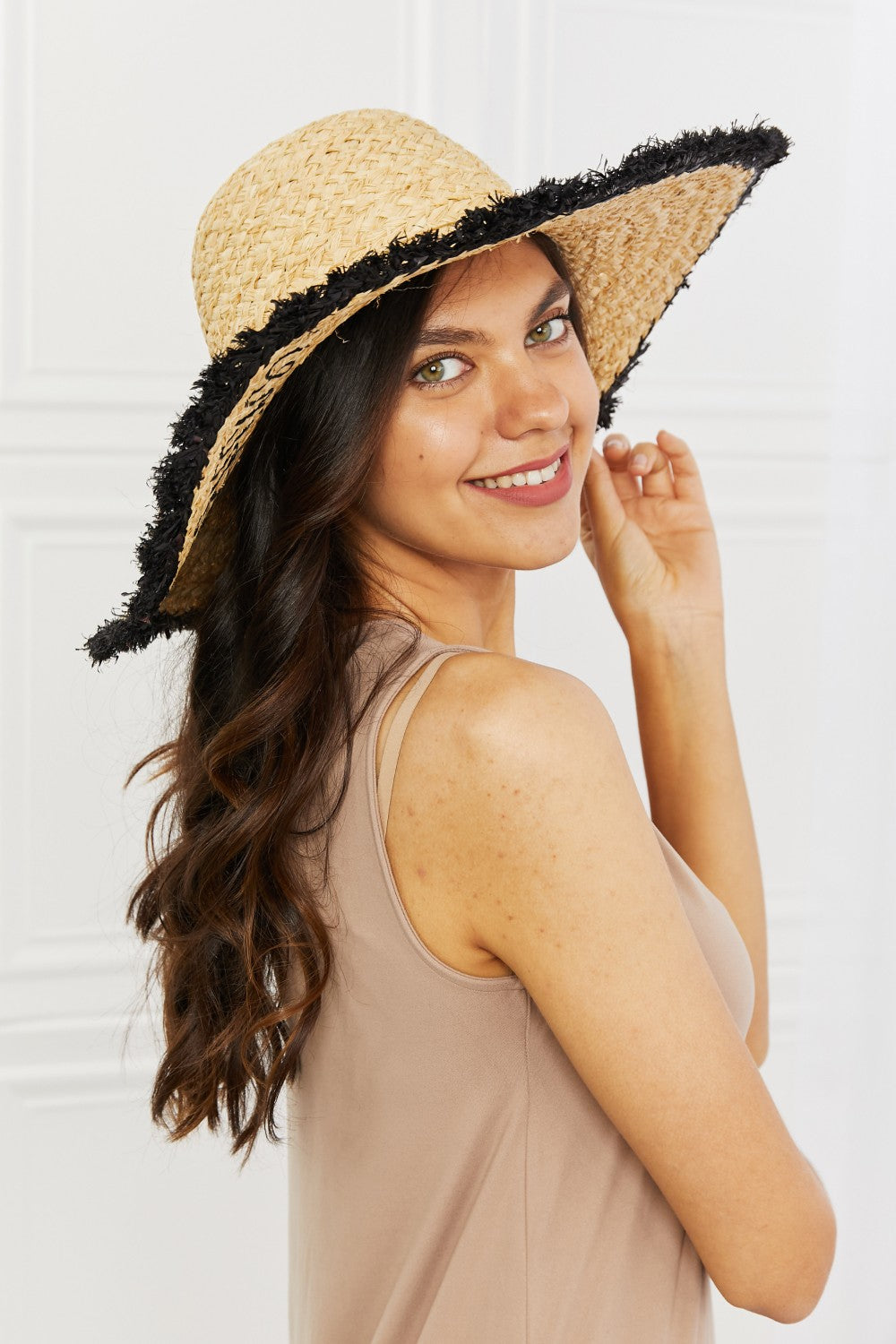 Fame Sunshine Straw Fringe Hat apparel & accessories