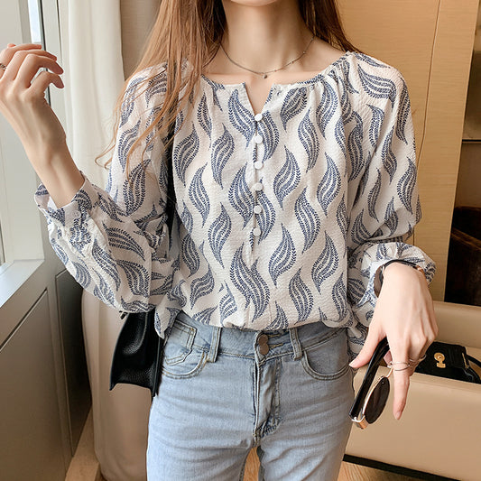 Women's Long-sleeved Printed Shirt apparels & accessories